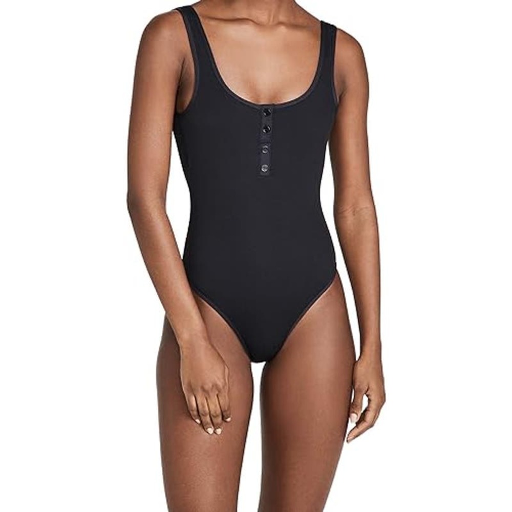 L*Space Black Float On One Piece Classic Swimsuit NWOT Size XS
